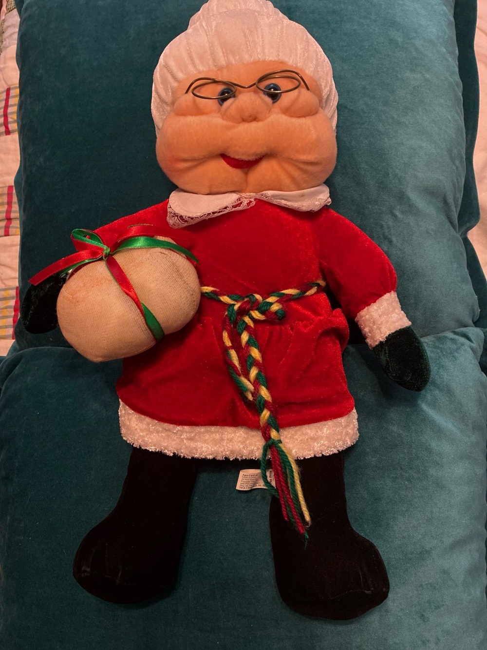 Vintage Plush Mrs Claus